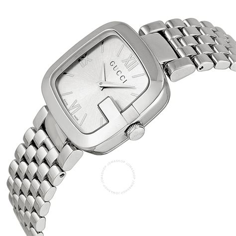 gucci ladies watches silver|stainless steel gucci watch women.